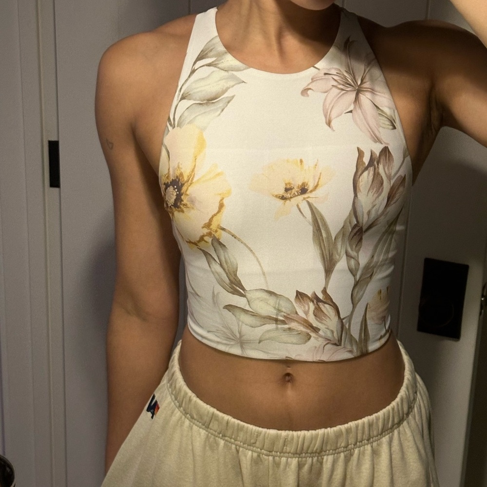 F21 Floral Workout Crop